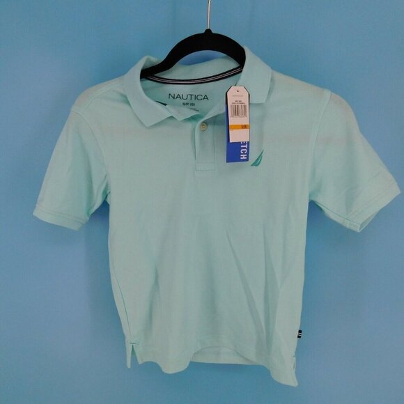 Nautica Polo Boys Paradise Blue Small Medium Large NEW - Picture 1 of 4